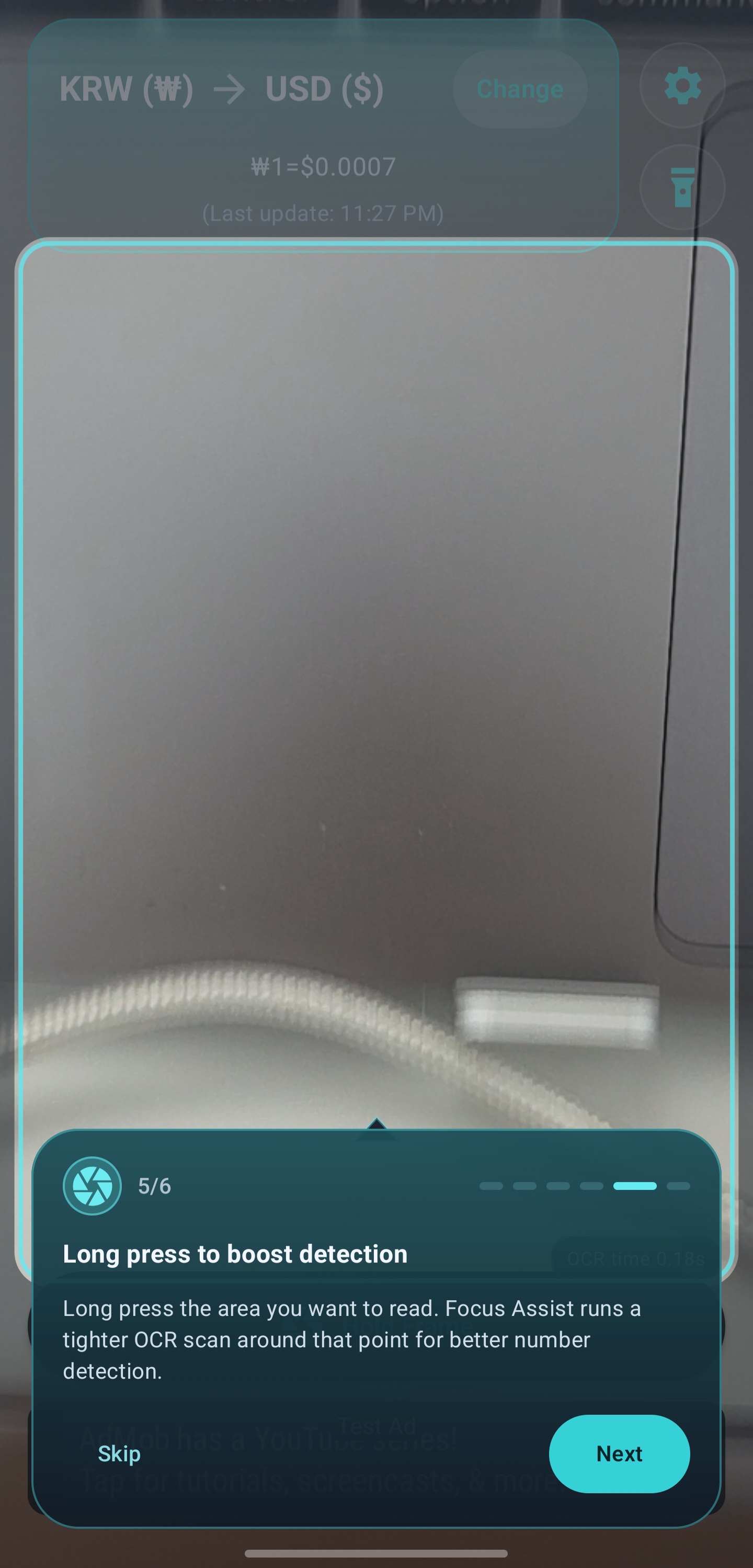 Onboarding guide screen